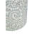 14x14x20" Round Bamboo Accent Table with White Capiz Shell Design