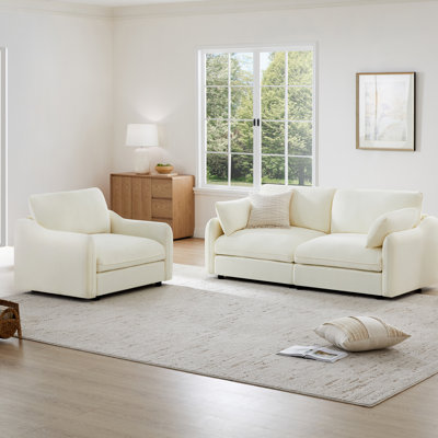 Polyester Upholstered Living Room Set