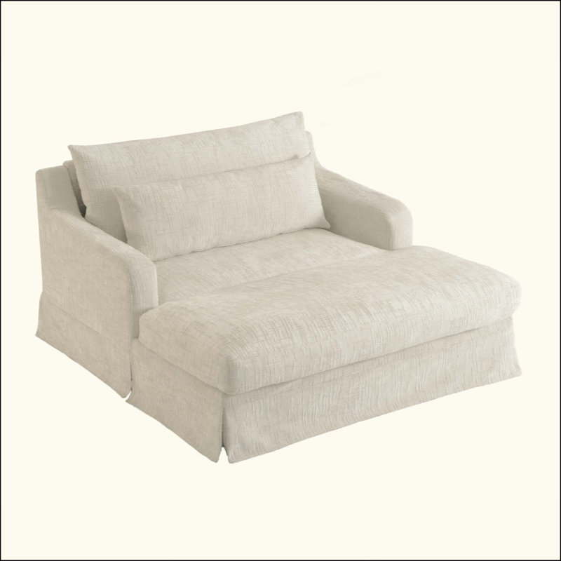 Canapé-lit en chenille, canapé Cama, canapé-lit, canapé causeuse, canapé décontracté avec surface texturée et deux coussins, convient au salon