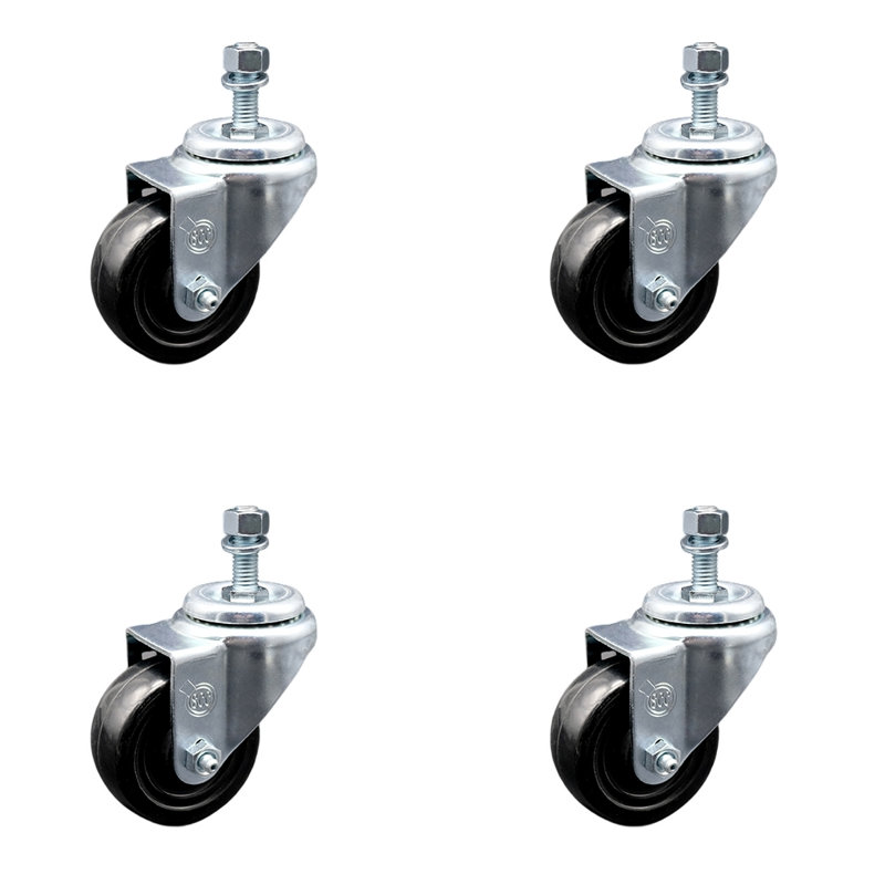 Ensemble de roulettes pivotantes 3,5 pouces