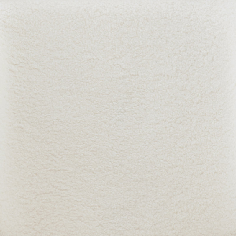 Ivory Faux Leather Swivel Lounge Chair with Metal Frame