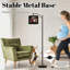 Lampe sur pied à arc avec abat-jour réglable Bouquet floral rétro Roses pivoines Lampe sur pied pastel doux 3 températures de couleur Lampe à poteau haut à intensité variable avec interrupteur au pied pour la chambre à coucher