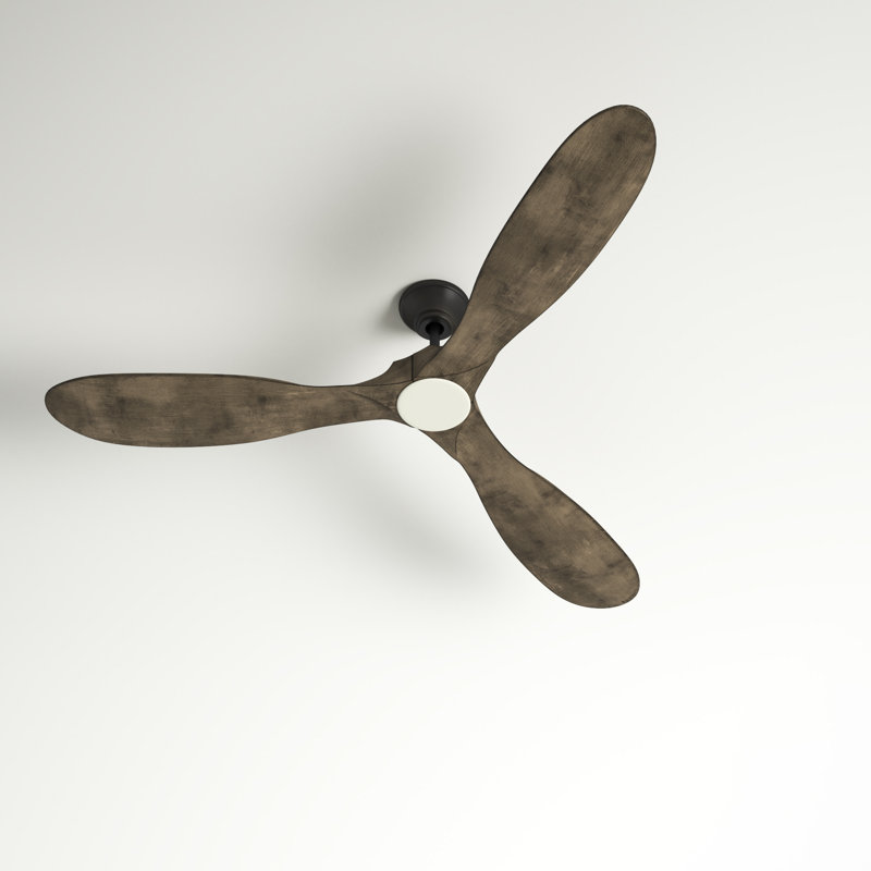 Ceiling Fan with LED Lights, Aged Pewter with Grey Weathered Oak Blades, 60 inches