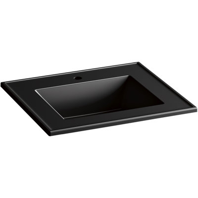 Meuble-lavabo rectangulaire en céramique et à impressions 25 po-haut