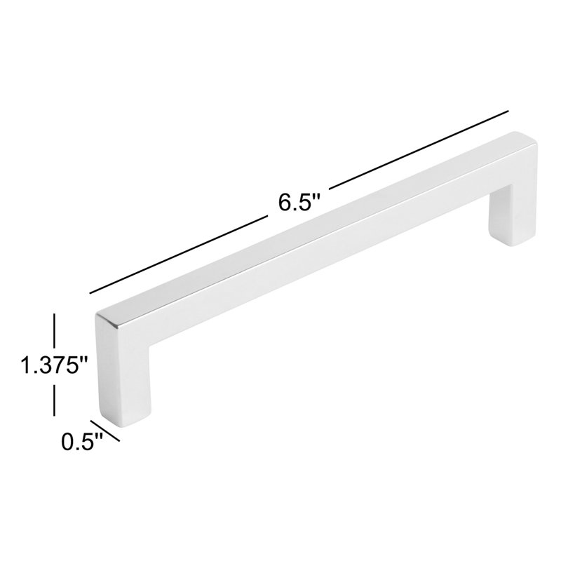 Warwick Bar / Handle Pull, Polished Chrome, 6"