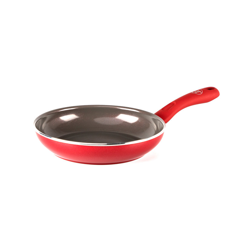 GreenChef Diamond Aluminium Non-Stick Frying Pan, 28 cm, Red