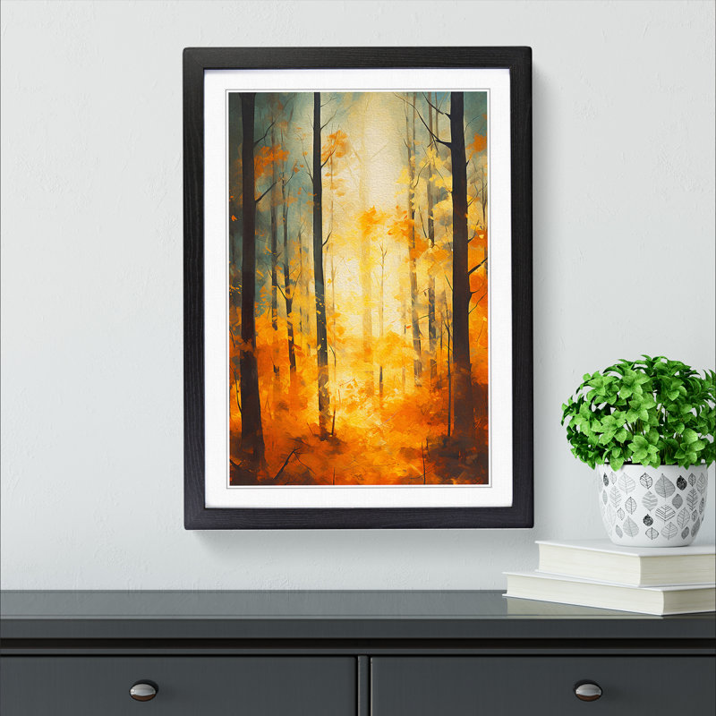 Forest Gestural No.2 - Framed Print, Black Framed, 34cm H x 25cm W