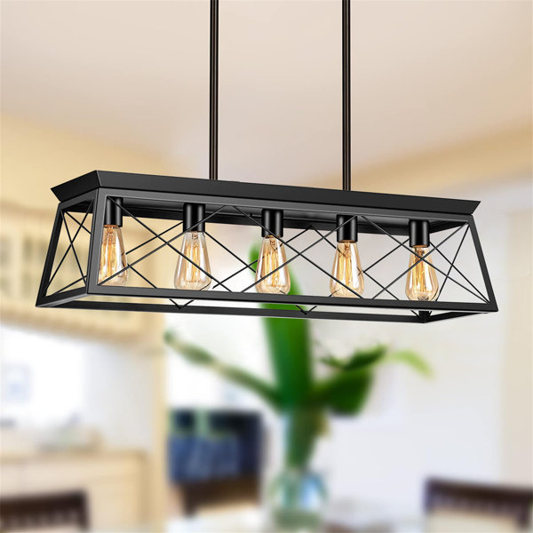 Gracie Oaks Deizel 5 - Light Kitchen Island Pendant & Reviews - Wayfair ...