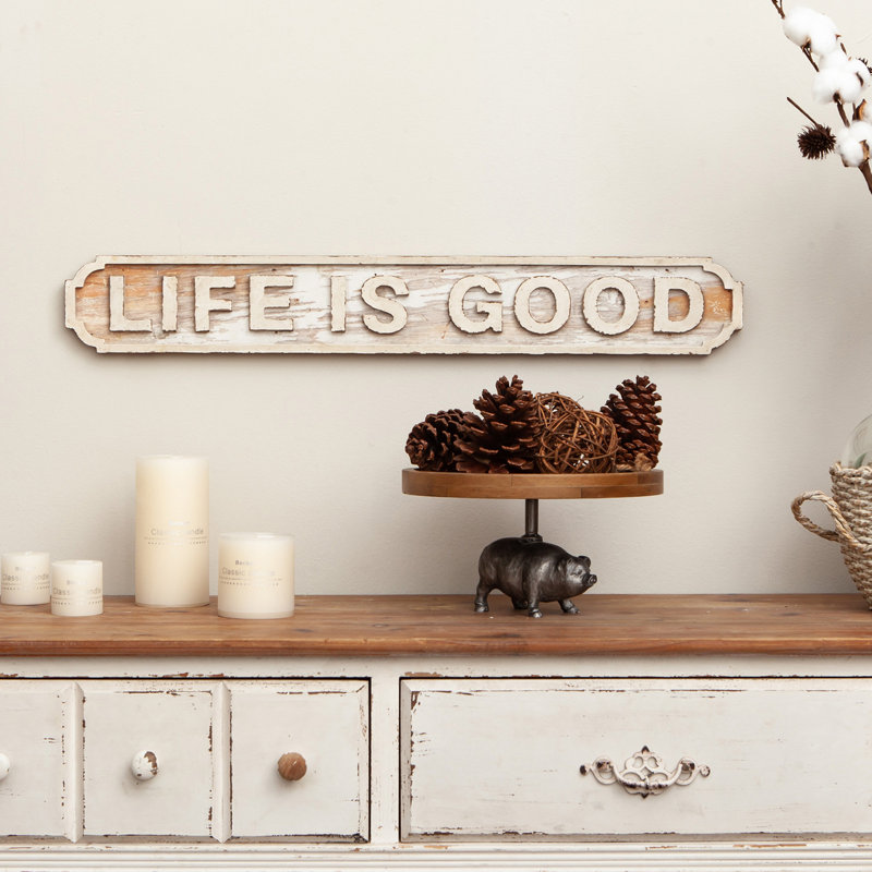 Décoration murale en bois «Life is Good»