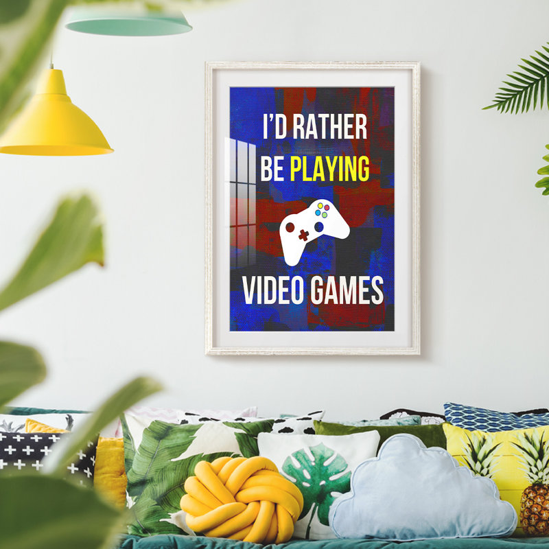 «Gamer at Play III», impression encadrée, H 25,5 po x l 17,5 po, Blanc