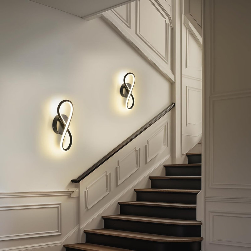 1-Light LED Flush Mounted Sconce, Black