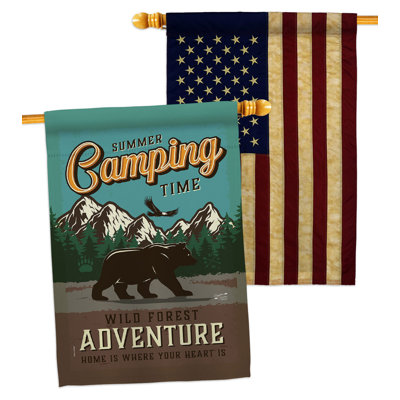 Double Sided 40 in. H x 28 in. W Polyester House Flag