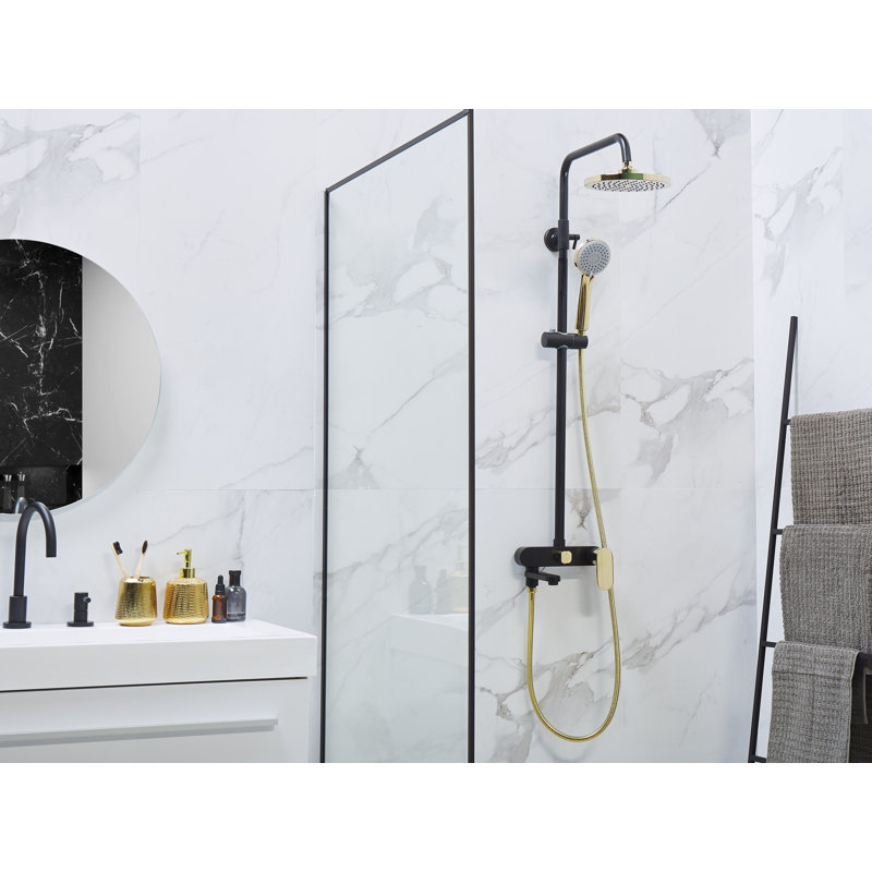 Milsom Thermostatic Shower with Dual Shower Head, Black