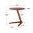 Accent Chairs Set of 2 with Side Table, Wood and Fabric Armchairs Side Chair-112092568