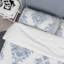 Damas bleu - ensemble de housse de couette abstrait - microfibre de polyester