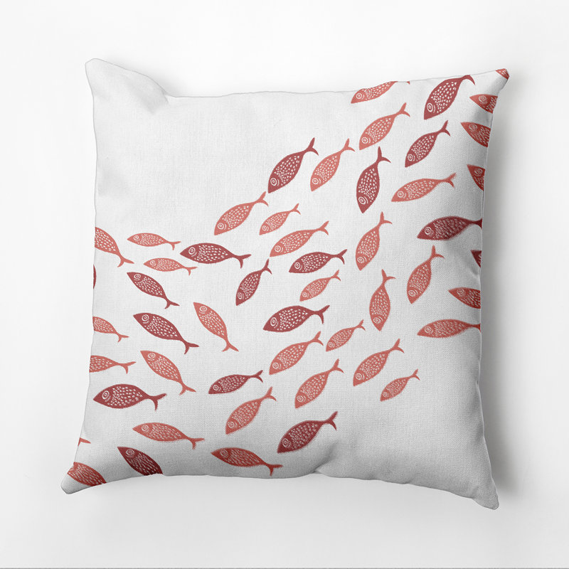 Housse de coussin d'extérieur carré Beach Insert, H 18 po x l 18 po, Corail