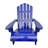 / Blue Solid Wood 'S Chair, Beautiful Design For Deck And Garden, Easy To Up