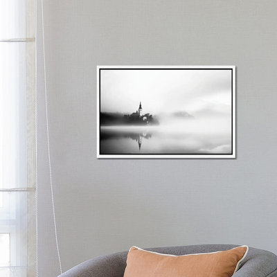 Sunrise At Lake Bled by Lubos Balazovic - Floater Frame Print on Canvas