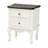 Baxton Studio Darlene Classic and Traditional French White and Cherry Brown Finished Wood 2-Drawer End Table