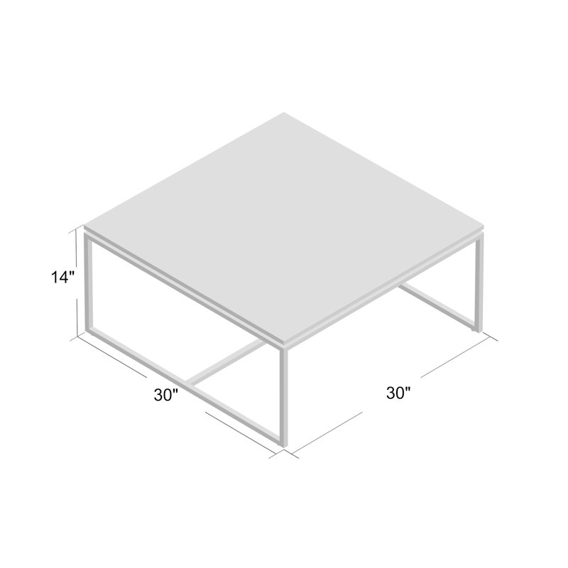 Tobias Coffee Table Square, Walnut