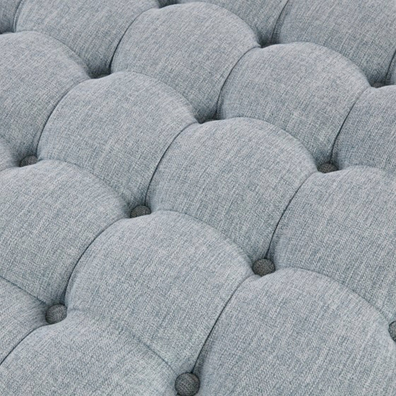 32" Round Tufted Skirted Ottoman