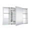 Armoire à pharmacie encastrée ou en saillie en aluminium avec miroir biseauté et tablette ouverte, 122 cm (L) x 76 cm (H).-1326510149-1326510170