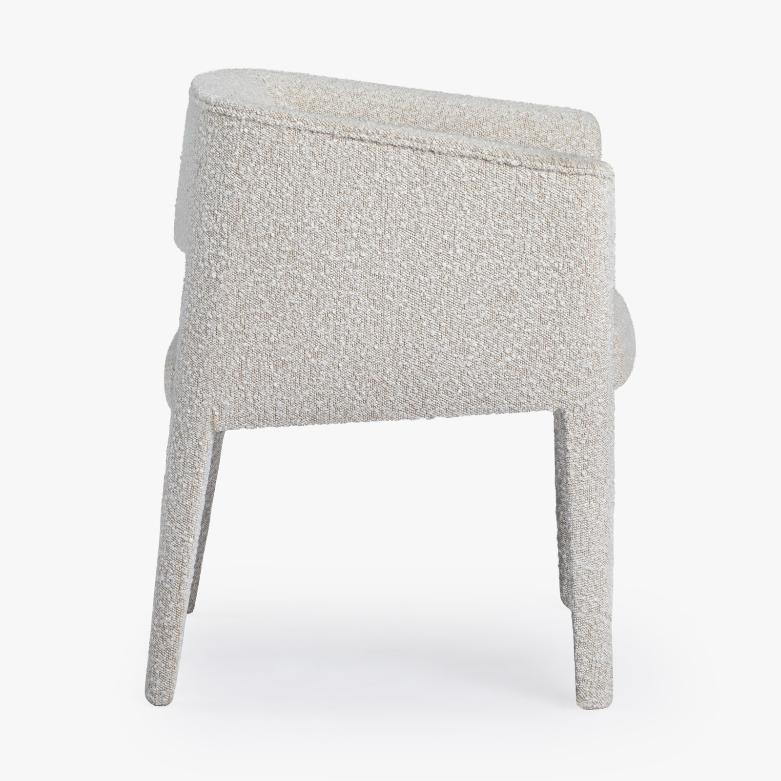 Darrin Dining Armchair, Boucle White