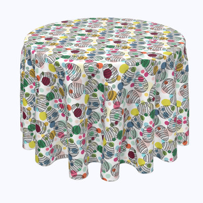 Miles Geometric Round Easter Tablecloth