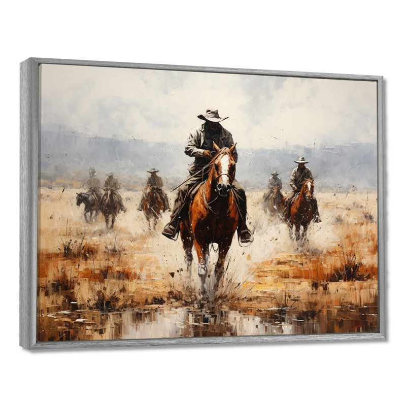 Western Dust and Grit II - Western, reproduction d'art encadrée, H 30 po x l 40 po x P 1,5 po, Encadrement argenté