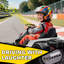 Kart électrique, grande batterie 24 V 9 Ah, kart pour enfants avec deux moteurs de 150 W, siège réglable et ceinture de sécurité à 5 points à haute vitesse à démarrage rapide 11,2MPH, pour 6 à 12 ans, blanc-119918465