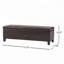 Banc de rangement/repose-pieds rembourré moderne Denali | Conception minimaliste avec rangement dissimulé et charnières à fermeture en douceur-32249972