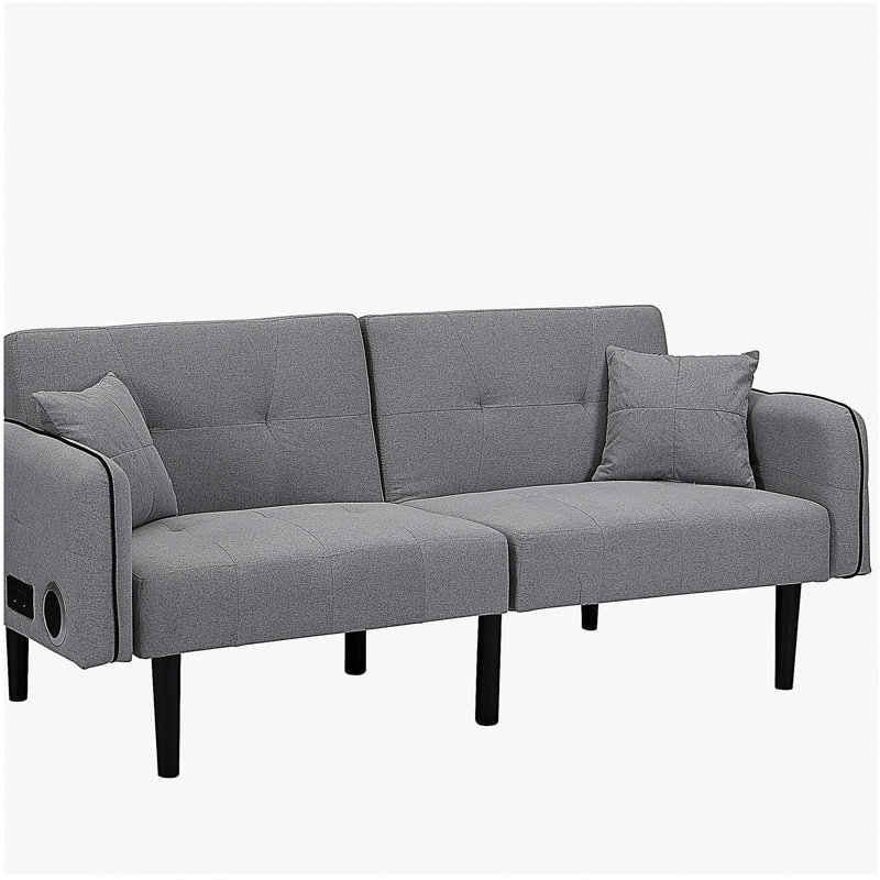 Folding Ottoman Sofa Bed with stereo (Grey)