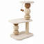 Arbre à chat compact avec plateforme de jeu surélevée, poteaux à griffer en sisal et jouet suspendu-1900470484-1900470491