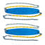 Ensemble de balançoires robustes 3 pièces - 2 balançoires à ceinture (capacité de poids de 250 lb), 1 combo trapèze / anneau, bleu-38250402