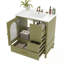 Meuble-lavabo avec lavabo, 3 tiroirs de rangement et porte d'armoire semi-transparente-994072425