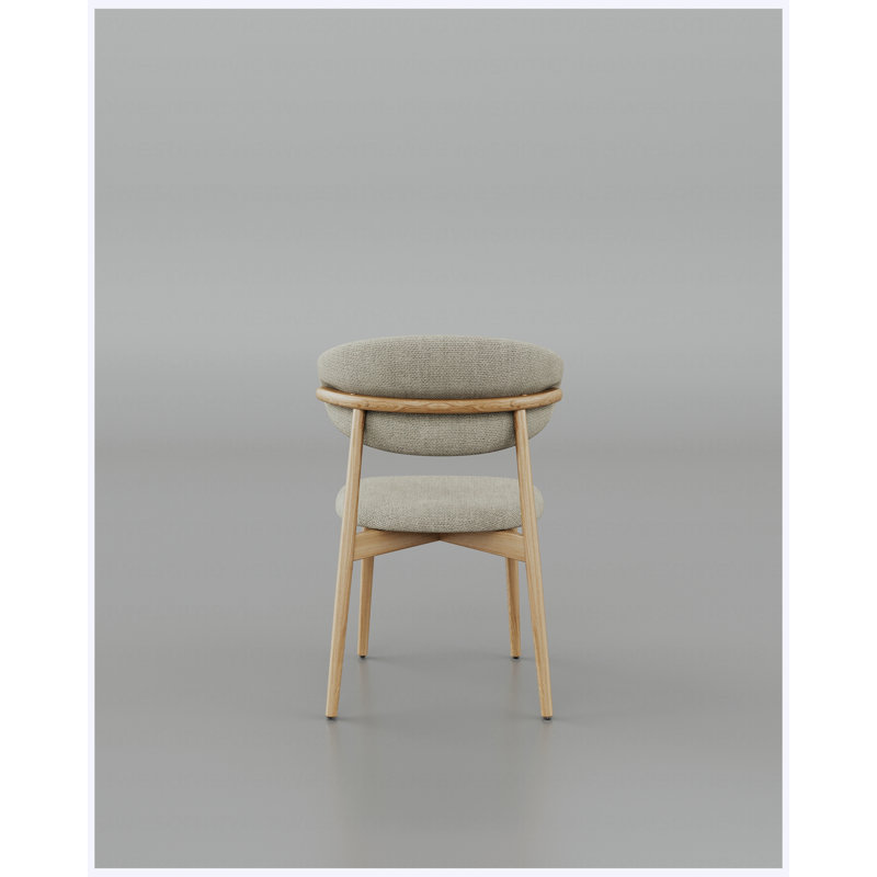 Modern Ash Wood Dining Chairs, Oak Finish