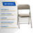Khael Vinyl Padded Stackable Folding Chair Folding Chair Set-1085897364