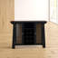 Console en métal Firat avec porte-bouteilles pour 12 bouteilles, armoire pour le bar pour spiritueux avec porte-verres, table de canapé avec tablettes de rangement pour bar, buffet et salon