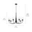 Lustre 35,6 pouces avec verre transparent Melis-70048097