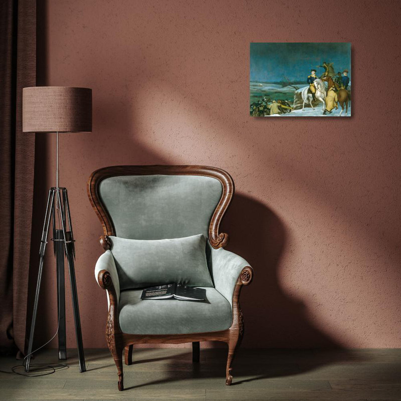 Alcott Hill® Hicks, Edward Gallery Wrapped Canvas Art Titled: Washington at the Delaware, 14" H x 18" W