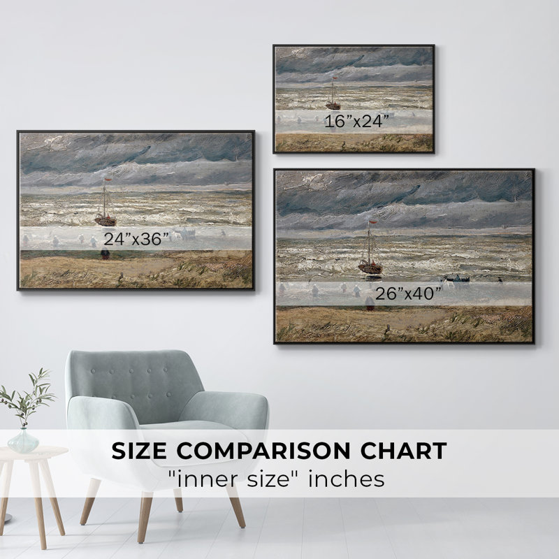 Paysage rétro - Cxxvii, Toile encadrée noire, H 27 po x l 41 po x P 2 po