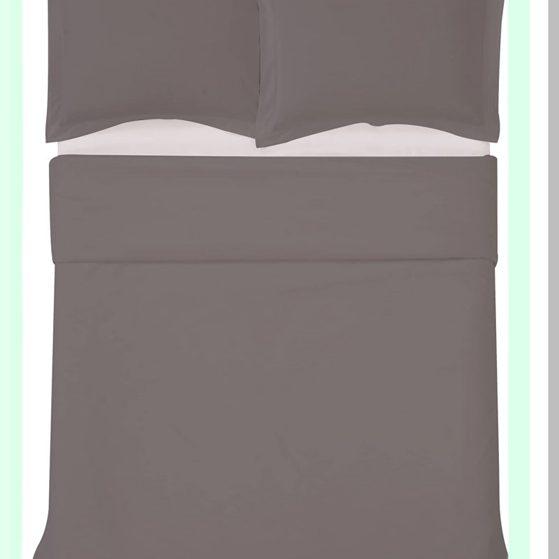 Luxury Grey Percale Full Sheet Set - 4 Piece Bedding Bundle with Solid Pillowcases - Soft, Breathable Fabric for Full Size Beds - Hotel Quality Sheets