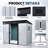 8x6 Metal Outdoor Storage Shed With Window And Transparent Plate White