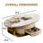 51.2-Inch Oval Faux Marble Coffee Table With Drawers