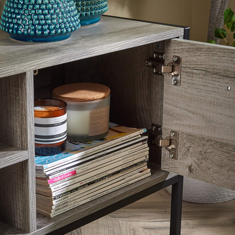 Oakmere 2 Door TV Stand, Grey Wood