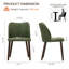 Petites chaises de salle à manger rembourrées en bois massif - Courbe ergonomique et rembourrage moelleux pour espaces multiples-1767864483