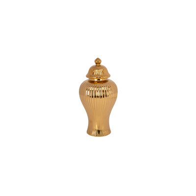Ceramic Urn Vase Gold