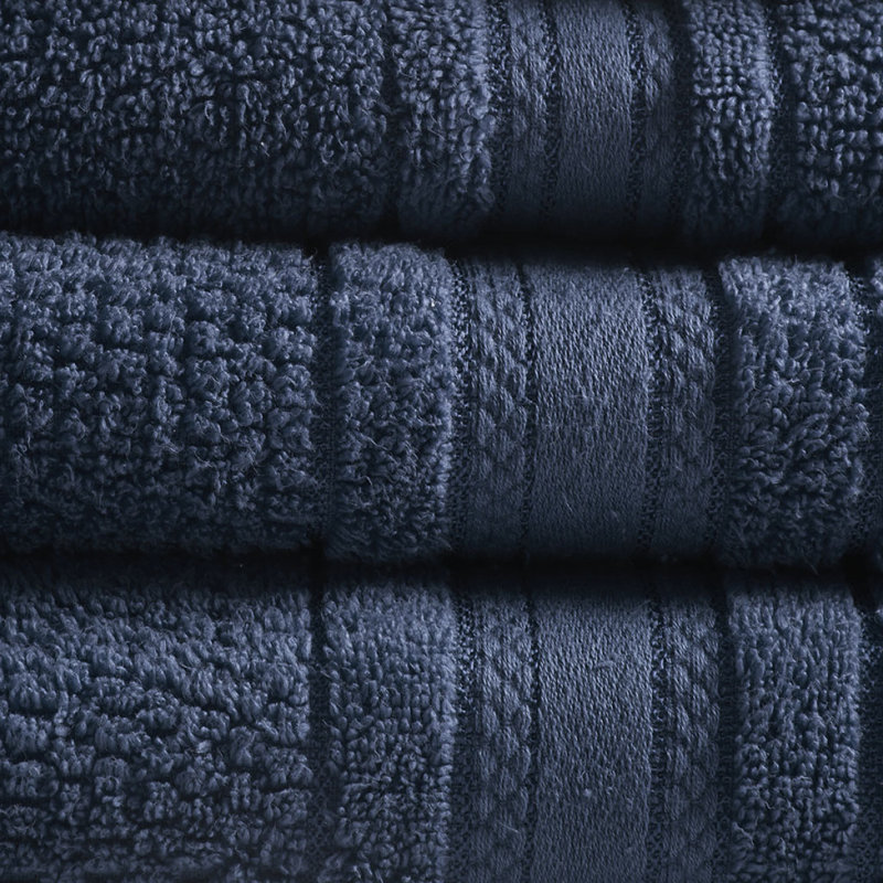 Super Soft Cotton Quick Dry Bath Towel 6 Piece Set, Blue