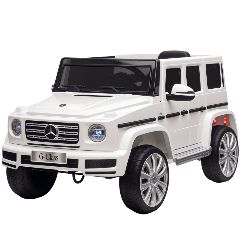 Colangelo Mercedes Benz G500 Licensed 12V Kids Electric Ride On Car Toy, White