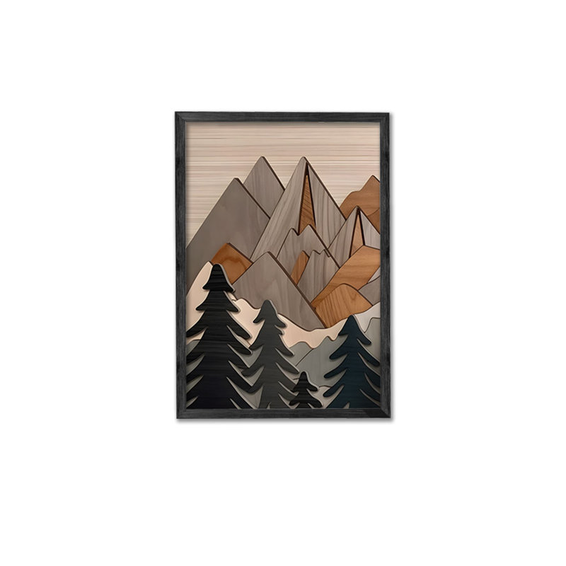 Ensemble de 3 panneaux décoratifs élégants en bois aggloméré, cadre en bois massif, 13,4 x 19,3 x 0,6 pouces | Œuvre d'art 100% MDF avec impression numérique | Parfait pour le salon, la chambre à coucher et le bureau, design élégant et moderne